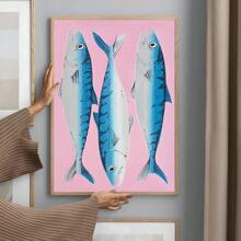1pc Colorful Sardine Lobster Fish Ocean Animal Poster Prints Perfect Design Nordic Modern Living Room Home Decor Gift No Frame