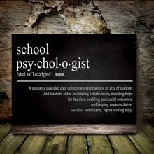 One Piece Of School Psychologist Definition Wall Art, Solid Color Print, For Memorial Day, Home Decorative Gift, 1 Pc Keywords Wooden Framed Canvas Painting-Thickness 2.25cm/0.9Inch, Home Gift Decoration, Room Decoration Aesthetic, Wall Decoration Art, Perfect Gift, Autumn And Winter Wall Decoration, Living Room Decoration, Bedroom Decoration, Kitchen Decoration, Entry Decoration, Bathroom Decoration, Direct Wall Painting, High Quality Wall Painting Poster - 黑與白 - 查看 1