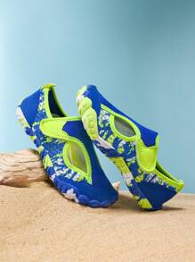 Kids Water Shoes, Boys & Girls Hook-And-Loop Easy On/Off Water Socks, Barefoot Quick Dry Lightweight Beach Swimming Pool Shoes, Toddler/Youth Sizes - Multicolor - View 6