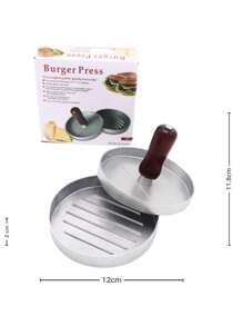 1PC Metal Non-Stick Burger Press - Patty Maker For Beef, Cheese, Veggie Burger Making, Suitable For BBQ Grill Cooking Hamburger Mold - Silver - View 10