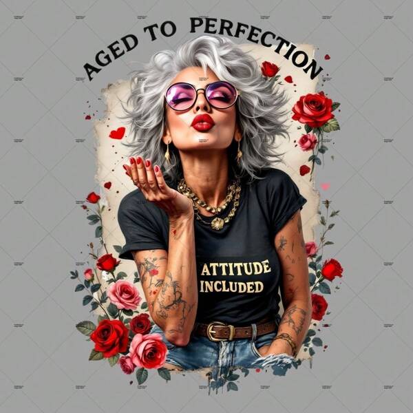1pc/2pcs/3pcs Aged To Perfection Sassy Grandma Patches Pattern Iron On Transfer Stickers For T-Shirts Sweatshirts Jeans Bag Clothing Accessories Masks Jeans And Backpacks Hats Pillows - Washable And Long-Lasting