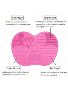 1 szt. Silikonowa podkładka matowa z wzorem kwiatu jabłka z przyssawką, silikonowa podkładka matowa narzędzie kosmetyczne, mata do czyszczenia pędzli do makijażu