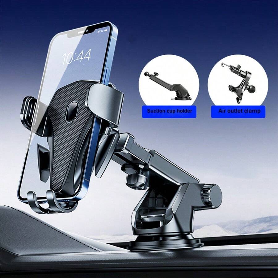 3 szt./zestaw uchwyt samochodowy na telefon z przyssawką i klamrą wylotu powietrza, odporny na wstrząsy i wodoodporny regulowany zestaw uchwytów na telefon