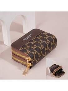 Women's Vintage Patchwork Short Wallet 2025 New Minimalist Design Large Capacity Multi-Function Leather Coin Purse For Women Wallet Mini Wallet Purse Wallet Card Wallet - Coffee Brown - View 1