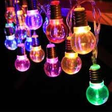 1pc 10/20 LED 1.5M/3M Gourd Shaped Fairy Lights, Battery Operated Colorful Decorative Lights For Outdoor Garden, Lawn, Yard, Home, Party, Bar, All Season - Colored Light - View 3