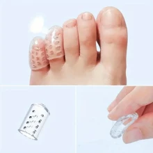 10 piezas de cubiertas de silicona antifricción para los dedos de los pies, separadores de gel para los dedos con diseño antifricción, cubiertas de gel transpirables para los dedos de los pies, accesorios suaves de cuidado de los pies, cubiertas para los dedos de los pies sin olor, tubos antifricción y ampollas para los dedos pequeños