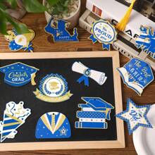 24 Pieces Of Graduation Party, Ceremony, Evening Party, Graduation Decorative Woodwork Hanging Ornaments, Graduation Tree Ornaments, College Graduate Ornaments Gifts Birthday