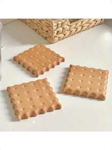 1 件木质饼干形杯垫 - 实木隔热垫，适用于咖啡杯、茶杯、马克杯 - 天然木色饮料杯垫 - 厨房餐桌装饰和杯架必备品