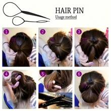 1 Set Magic Hair Braiding Tools - Fishbone & Bowknot Styling Accessories, Perfect For Ponytail Design, Plastic Home Bathroom Decor Summer - Multicolor - View 5