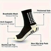 5-Piece Soccer Sports Gear Set With Silicone Grip Football Socks, Shin Guards, Protective Gear, Drawstring Backpack And Sports Tapes - Polyester And Elastane Knitted Tube Socks Solid Color Hand And Machine Washable