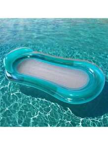 A Large Inflatable Floating Bed Suitable For Adults To Lie Down, Relax, Enjoy Sunbathing, And Rest. The Inflatable Swimming Floating Bed Hammock With Soft Mesh Center, Water Lounge, Swimming Pool Float Are Perfect For Summer Outdoor Beach Games, Swimming Pool Parties, And Reusable Color Blocked Headrests. Thickened, With Multiple Colors To Choose From, Beach Essentials, Beach Accessories - Multicolor - View 10