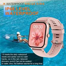 SIMSONLAB Reloj inteligente 2025 mejorado para mujeres y hombres, compatible con llamadas inalámbricas (respuesta/realización de llamadas), alerta de información, recordatorio del período menstrual, smartwatch impermeable IP68 con rastreador de fitness, podómetro, compatible con iOS/Android/ regalo de cumpleaños - Multicolor - Ver 5