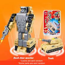 1套6合1，一款炫酷炫彩变形玩具装甲卫士直升机战斗机气垫船车消防船坦克变形机器人组合套装玩具，手工模型6种装甲卫士模型可选，早教ABS材质铝合金材质精美礼盒包装，适合儿童，宝宝女孩女孩8岁以上年级节生日派对礼物玩具