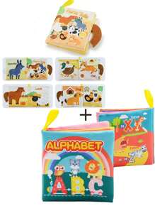 1 套 ABC-Z 字母软布婴儿书玩具，节日圣诞礼物儿童书籍，圣诞礼物儿童，婴儿书，书籍，婴儿玩具，Abc - 彩色 - 查看 2