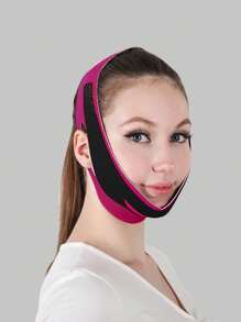 1pc Minimalist Face Mask, V-Shaped Jaw Bandage For Sleeping, Home Wear Facial Bandage