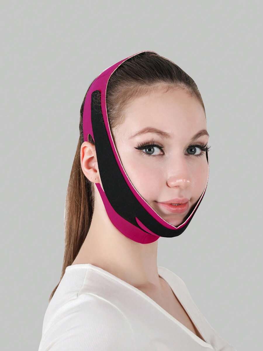 1pc Minimalist Face Mask, V-Shaped Jaw Bandage For Sleeping, Home Wear Facial Bandage