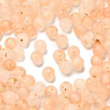 About 50pcs Frosted Gradient Acrylic Beads With Gold Foil, 8x7.5mm, DIY Jewelry Making, Suitable For Earrings, Bracelets, Necklaces