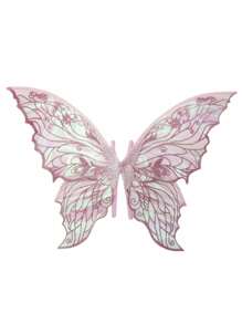 1 pièce d'aile de fée papillon avec feuille d'or, costume de déguisement pour fête, bal, représentation