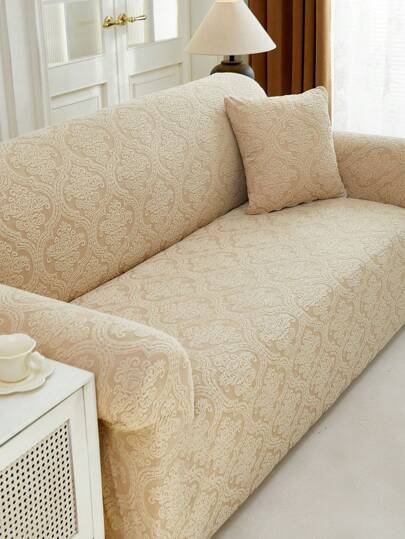 1PC Jacquard Elastic Sofa Cover, Modern Style Anti Slip Sofa Cover, Suitable For L-Shaped Sofas And 1/2/3/4 Seat Sofas, Universal For All Seasons, Easy To Install And Remove