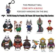 Universal 1PC Officially Licensed Mystery Bag Clip 3D Character Series Pendant Keychain Dragon Heroes Po And Mr. Ping Or Other Characters Random One For Halloween Christmas Anniversary Party Gifts To Best Friends Family Fans