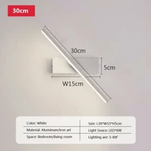 Modern Led Mirror Light Simple Touch Control Wall Sconce 330 ° Rotation-Led Rechargeable Magnetic Light Mirror Lamp Fixtures Black /White 30/60/80cm Aluminium Dimmable Rotating Rechargeable Wall Light Home Decor Fixtures For Living Room Bedroom Bedroom Bedside Hallway Lamp Dining Room Kitchen Wall