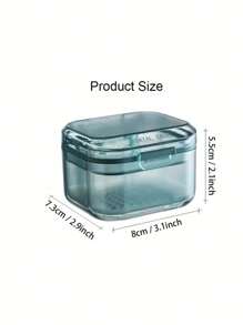 1/2 Cajas para guardar frenillos invisibles, caja de doble capa para retenedores de ortodoncia, estuche para frenillos invisibles, caja de limpieza portátil con diseño de drenaje, apta para el hogar, exteriores y viajes - Multicolor - Ver 11