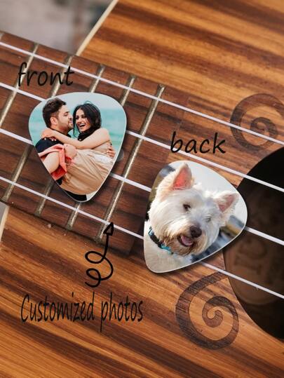 Púas de guitarra personalizadas con foto, púas de guitarra personalizadas, regalos para él, foto con texto, regalos memorables, ideas de regalo excelentes, regalos de Navidad, regalos para novio, material de metal, impresión clara