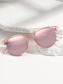 New Summer Beach Travel Vacation Couple Fashion Glasses, Colorful Round Lenses, Black Fashion Glasses For Women, Suitable For Driving, Fishing, Street Style, Parties, Family Outings Accessories For Summer Beach Vacation,Outdoor,Travel
