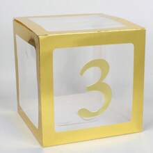 1个透明信箱式生日婚礼定制名字气球盒,适合一周岁生日派对装饰,可印制“亲爱的/甜心/宝贝”字样,也可用于圣诞节装饰,大号透明盒,适用于节日派对装饰、家居装饰、壁炉装饰、淋浴间装饰等。 - 金色 - 查看 33