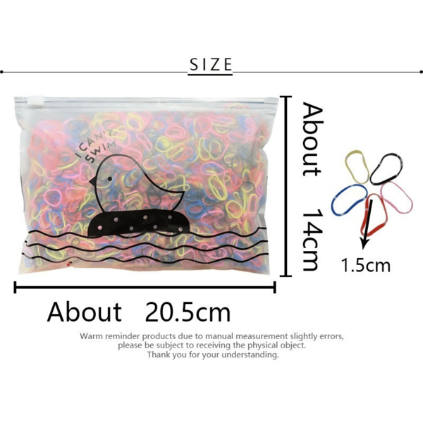 Bolsa Elástico De Cabelo Feminino Descartável Multicolorido