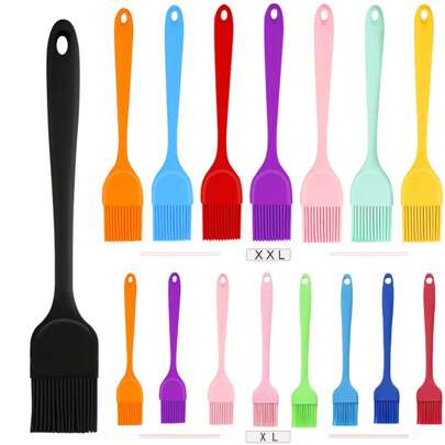 Silicone Basting Pastry Brush-1pc Heat Resistant Cooking Brush For Oil, Sauce, Butter, BBQ, Grill And Marinade, Dishwasher Safe