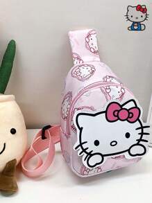 Sanrio 1pc Pochacco Lightweight Adjustable Strap Crossbody Bag, Comfortable Soft Texture Durable Cute Cartoon Children Shoulder Bag, For Daily Outings & Gifts, Sanrio Licensed