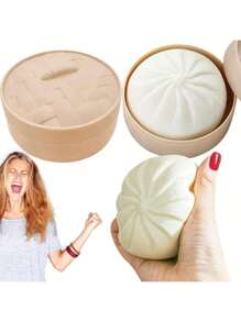 1pc Đồ chơi bóp hình bánh bao, Đồ chơi bóp giảm căng thẳng hình bánh bao hấp nhồi bánh bao, Đồ chơi giảm căng thẳng hình bánh bao bột nhồi bánh bao giảm căng thẳng Đồ chơi giải tỏa cảm giác Bánh bao mềm màu trắng Quà tặng cho người lớn - nhiều màu - Xem 3