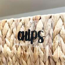 1pc Custom Acrylic Letter Transparent Square Hang Tag, Black Name Decor, Suitable For All Seasons - Square Hangtag - View 5