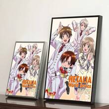 1 件经典动漫 Hetalia World-Stars 经典复古海报帆布印刷海报艺术品可爱房间装饰无框架