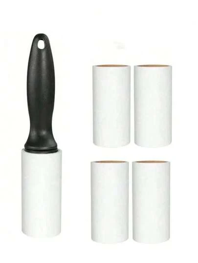 1/10 szt. wałek do usuwania kłaczków - idealny do mebli, ubrań | Środek czyszczący do sierści psów i kotów, 300/600 arkuszy superlepkich wkładów bawełnianych do wałków - szczotka do sierści zwierząt - zawiera 1 uchwyt i 10 papierów zamiennych, wałek bawełniany do dywanów, przenośne narzędzie do usuwania sierści zwierząt domowych do ubrań, pościeli, mebli do salonu, sypialni, dywanów samochodowych, foteli samochodowych, szczegółów wnętrza samochodu