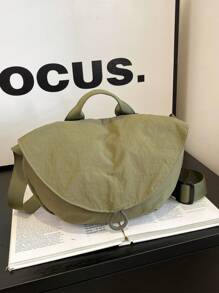 1 Men's Casual Nylon Waist Bag - Multi Compartment Sports Chest Bag With Adjustable Shoulder Straps, Design, Polyester Lining, Hand Wash Care, Suitable For Work, Shopping, Fitness, Cycling. Purse Belt Vintage Fanny Pack Side Bags For Men - Green - View 3