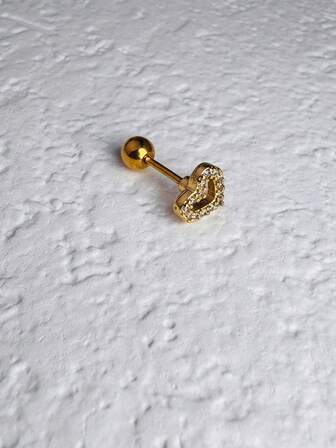 1 st broskörhängen för kvinnor, mode glittrande Cubic Zirconia för damörhängen, örhängen med örhängen Forward Helix Tragus Daith Piercingsmycken