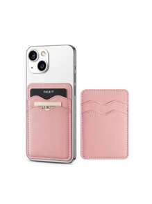 1pc Mobile Phone Back Stick Pocket Stick Wallet Flexible Credit Holder Bag Cover White Black Pink Brown Green Phone Case Christmas Gifts Gift Thanksgiving Vintage Mini Wallet Card Wallet Magsafe Wallet - Multicolor - View 8