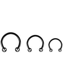 3 stuks roestvrij stalen punk hoepel oorbellen voor vrouwen 14K gouden neus septum ring helix kraakbeen piercing cadeau sieraden lichaam hoefijzer ring