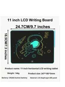 1 pieza Tableta de escritura LCD de 11 pulgadas en color blanco, tableta de pintura digital LCD a color, tableta de escritura LCD, tableta de pintura | para viajar/cocina Bloc de notas, regalos de Navidad/vuelta al colegio/cumpleaños