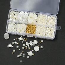 1 Box Assorted Pearl Decor Flower, Heart, And Face Shaped DIY Accessories Set - Multicolor - View 10