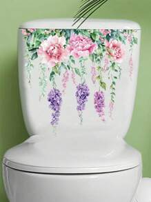 Plant Leaves Flowers Toilet Seat Lid Stickers Self-Adhesive Bathroom Wall Stickers Green Leaf Floral Toilet Lid Decals DIY Removable Waterproof Toilet Sticker For Bathroom Cistern Decor Green Gifts Birthday Graduation Room Decor Home Decor Wall Decor Bathroom Decor Bedroom Decor Room Decoration Stuff Living Room Decor House Decor Home Decor Living Room Wall Art Wall Paper Personalised Stickers