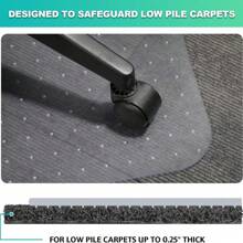 Thickened Chair Mat For Carpet - 48"X 36" Heavy Duty Office Chair Mat For Low-Pile Carpet. Carpet Protector For Office Computer Desk Chair. Easy Rolling Desk Chair Mat For Carpeted Floors, Clear