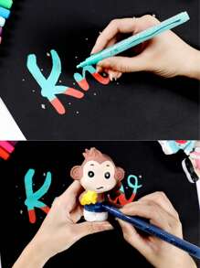 1pc Acrylic Marker Pen For Body Painting, Ceramic Decoration, DIY Photo Album, Graffiti, Art Supplies, Multiple Colors And Styles Available