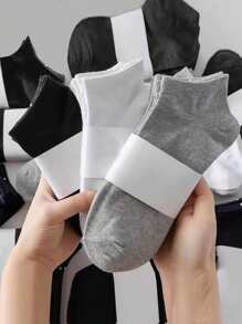 20pcs/10pcs/1 Pair Kids/Teens Sports Soft Elastic Ankle Socks, Black White Grey 3 Colors, Casual Daily/Outdoor, Suitable For Girls/Boys, Gifts For Mom/Dad, Girls/Boys Winter Clothes, Holiday Gifts - Multicolor - View 7