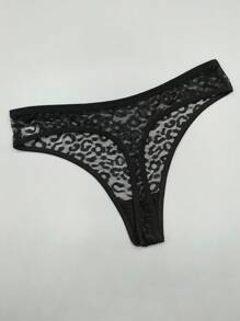 4 piezas/paquete bragas tipo tanga de cintura baja con encaje multicolor