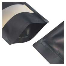 Pack Of 100 Paper Translucent Window Resealable Stand-Up Food-Safe Organization Storage Zip Top Bag Black, 4 X 6 In - Multicolor - View 4