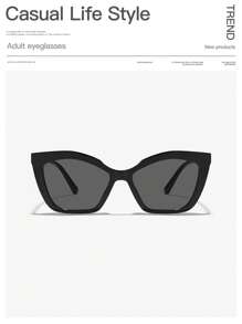 1 pieza Gafas de mujer vintage elegantes con montura completa y forma de ojo de gato, apropiadas para vacaciones de verano, viajes y conducir