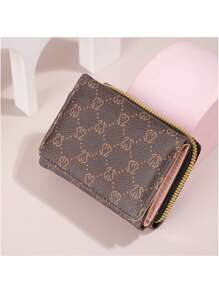 Women's Wallet New 2025 Model Delicate & High-End Korean Short Three-Fold Coin Purse Small-Batch Design Minimalist Large Capacity Multi-Function Leather Card Holder For Women Wallet Mini Wallet Purse Wallet Small Wallet - Coffee - View 3